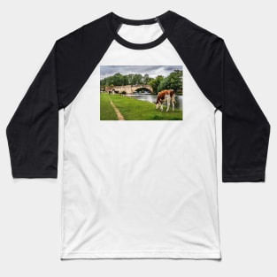 Halfpenny Bridge and Thames Path Lechlade Baseball T-Shirt